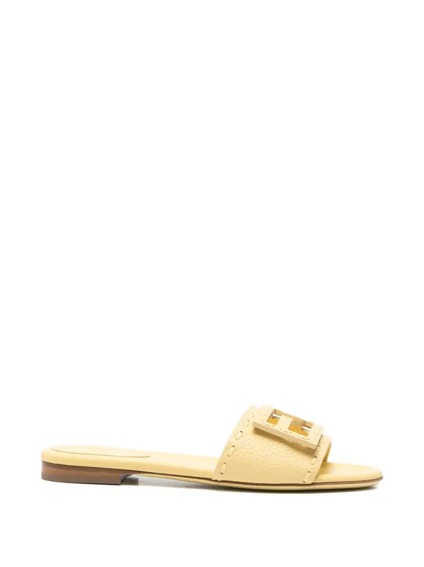 Baguette Leather Slides - Fendi