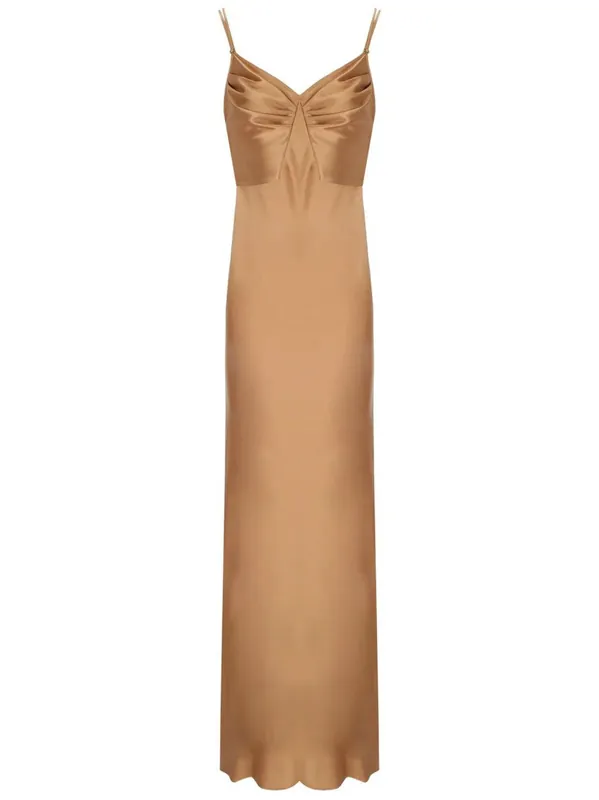 Red Carpet Dress In Satin Fabric - Elisabetta Franchi