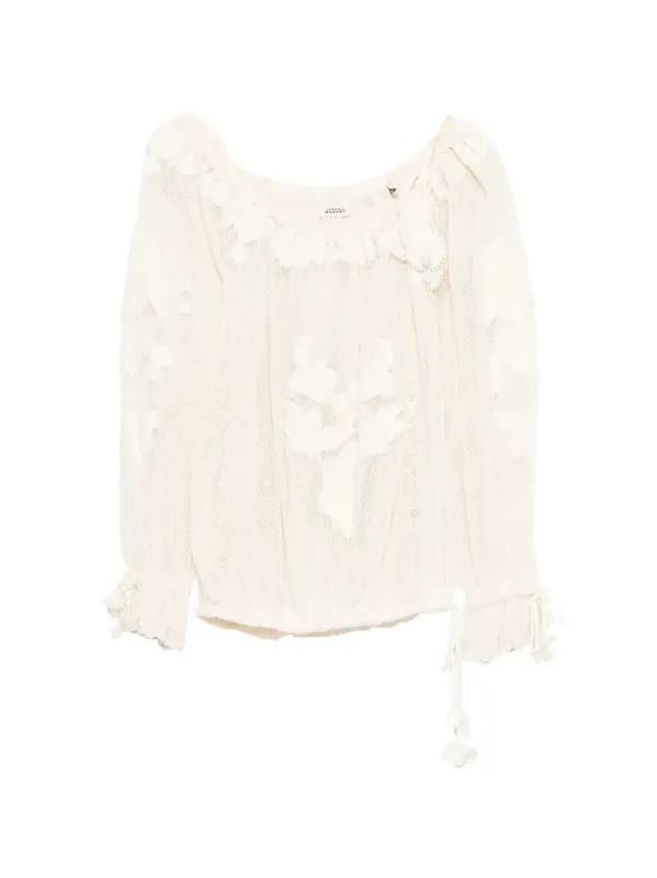 Blouse With Floral Appliqué - Isabel Marant