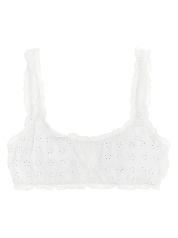 Broderie Bikini Top Beachwear White - Polo Ralph Lauren