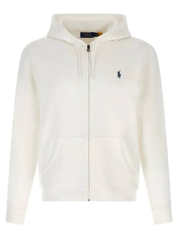Loopback Cotton Hoodie Sweatshirt White - Polo Ralph Lauren