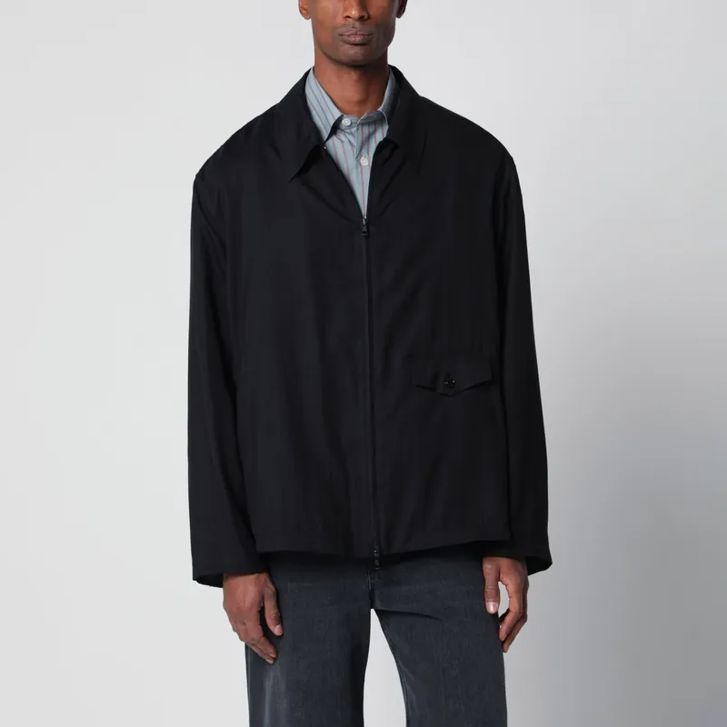 Evolved Jacket In Merino Wool Voile In Eclipse Black - Our Legacy