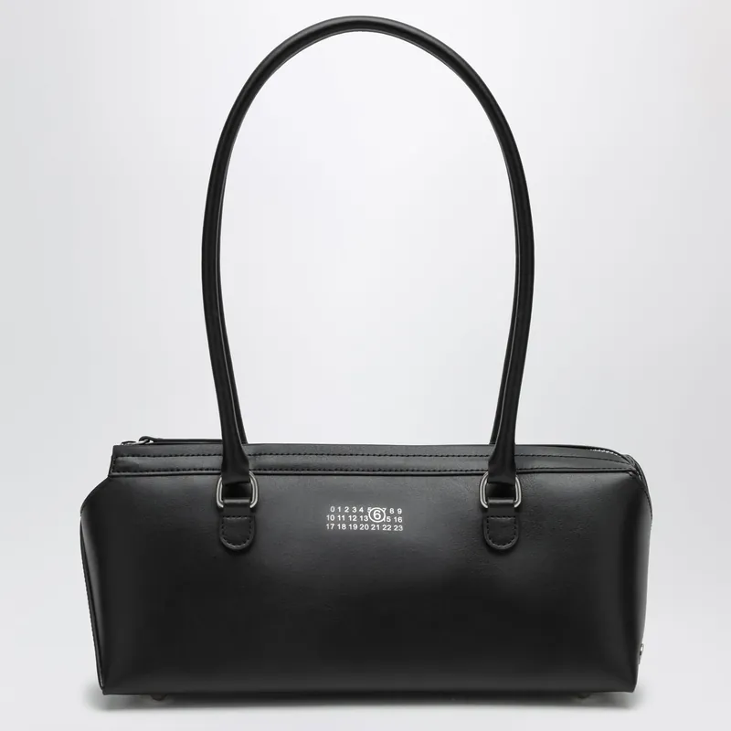 Small Black Leather Bowling Bag - MM6 Maison Margiela