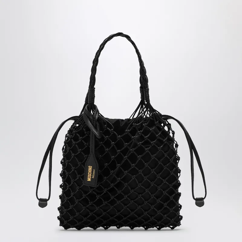 Basket Net Black Nappa Bag - Moschino