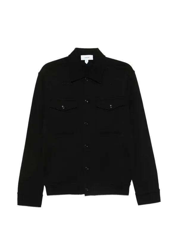 Button-Down Cardigan With Flap Pockets