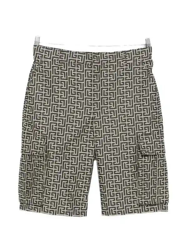 Monogrammed Cargo Shorts - Balmain