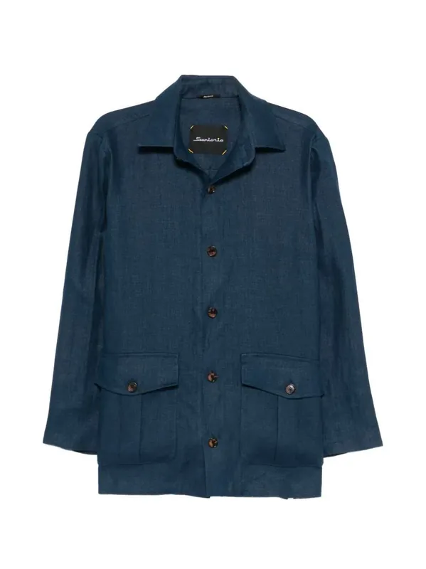 Linen Blend Field Jacket - Sartorio Napoli