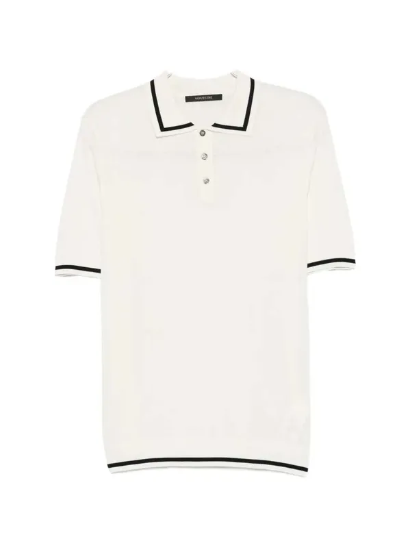 Knit Polo With Contrasting Trim - Montecore
