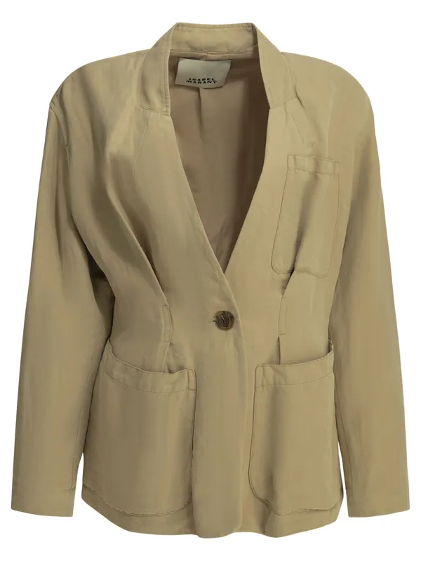 Soraya Jackets And Coats Beige - Isabel Marant