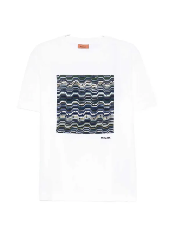 T-Shirt With Zigzag Print