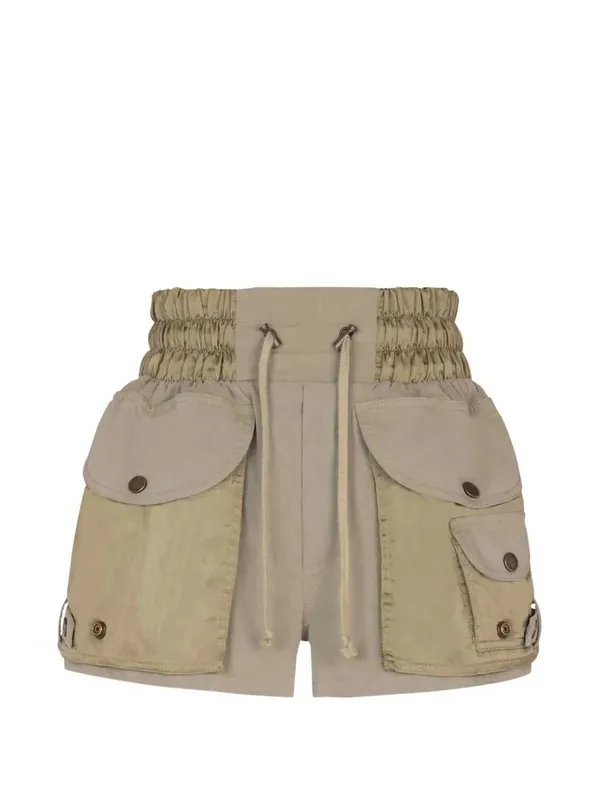 Cargo Shorts With Elastic Waist - Balmain