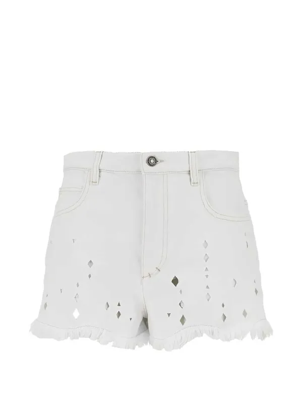 Shorts With Frayed Hem And Cutouts - Isabel Marant