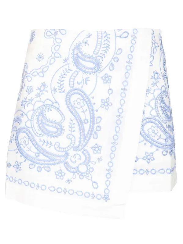 Linen Shorts Trousers White - Self-Portrait