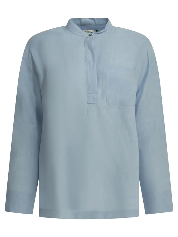 Casual Linen Shirt Shirts Light Blue - Max Mara S