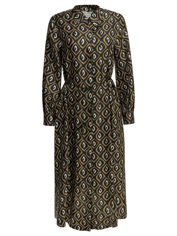 Long Chemise Dress Dresses Black - Max Mara