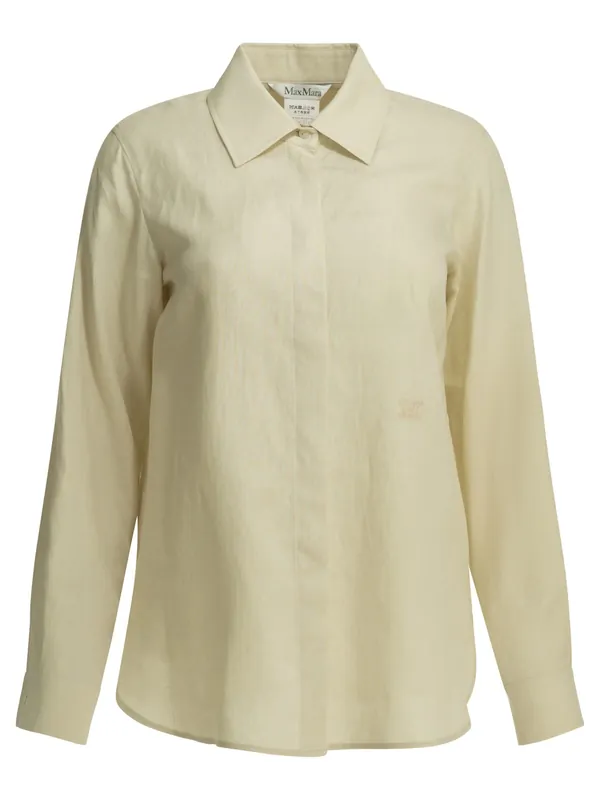 Casual Linen Shirt Shirts Beige - Max Mara