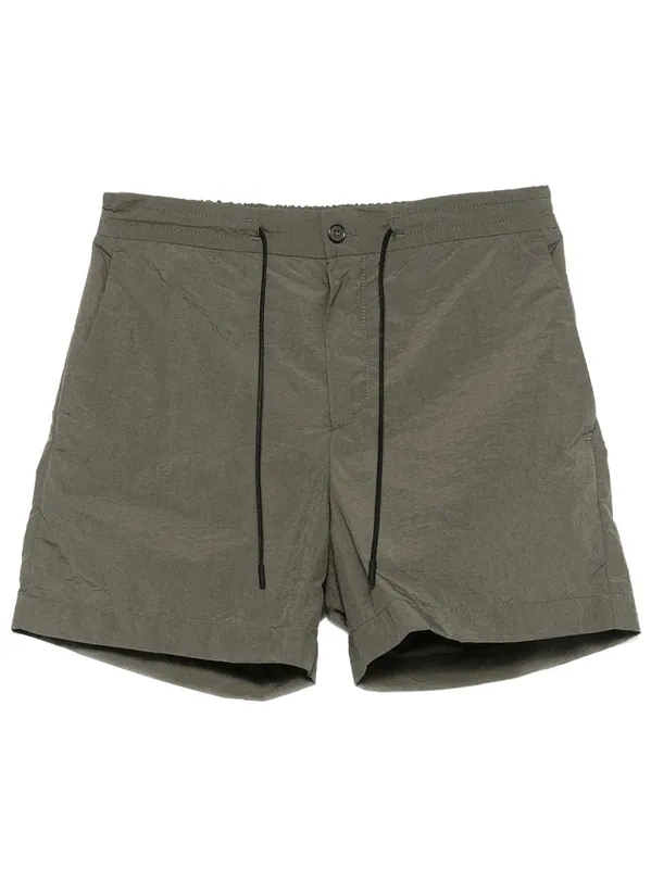 Crinkled Effect Drawstring Nylon Shorts - Pantaloni Torino