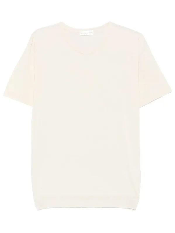 Short-Sleeve Knitted Silk T-Shirt