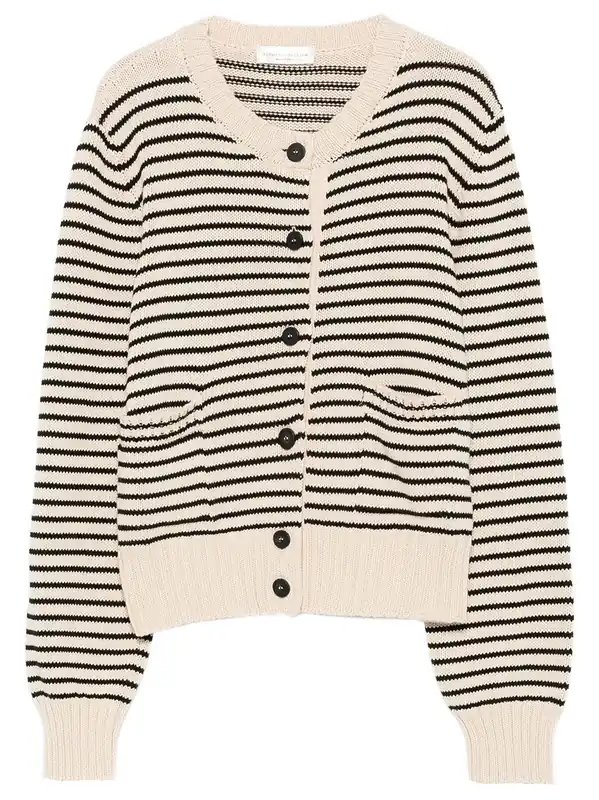 Striped Cotton Cardigan - Roberto Collina