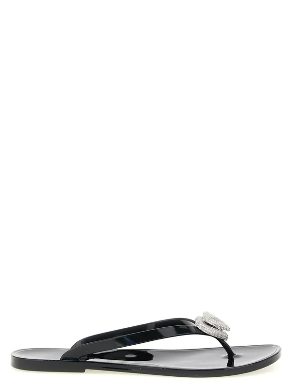 Double Heart Sandals Black - Mach & Mach