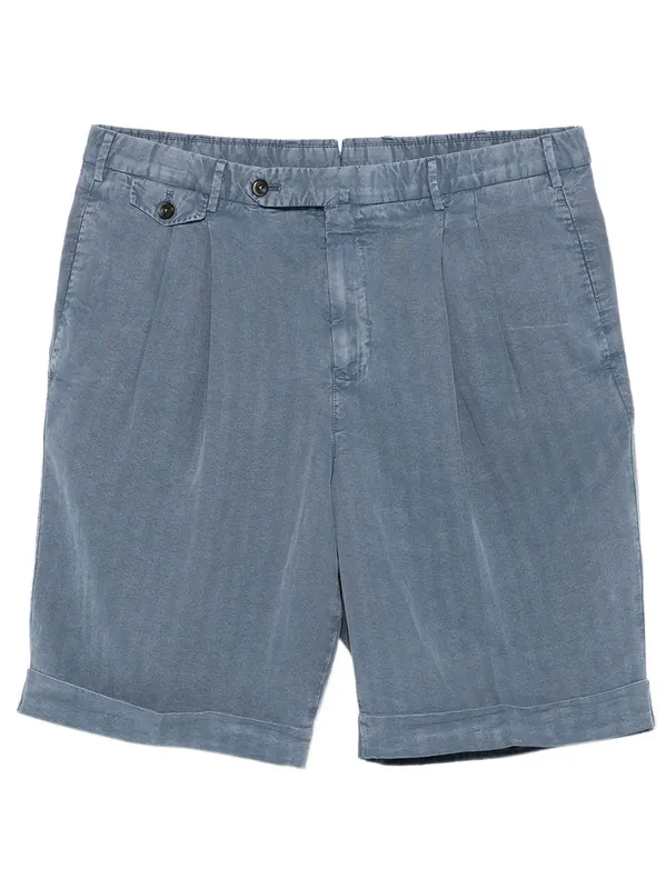 Linen Blend Pleated Shorts - Pantaloni Torino