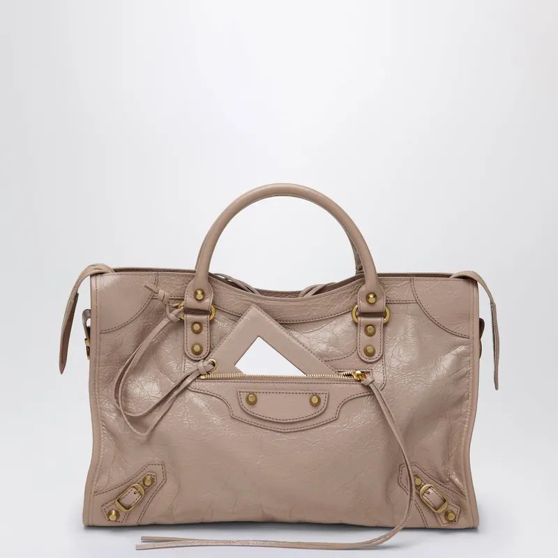 Le City Medium Handbag In Blush Leather - Balenciaga