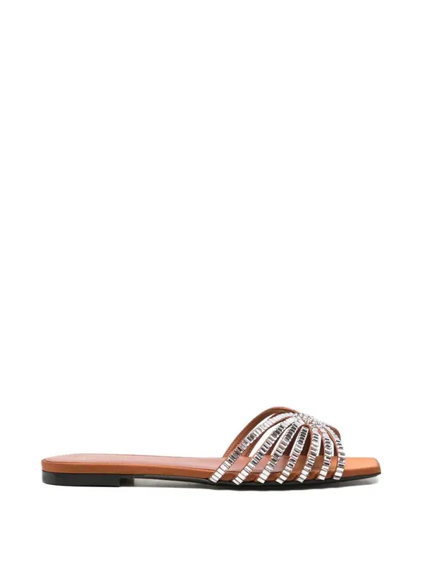 Glass-Embellished Sandals