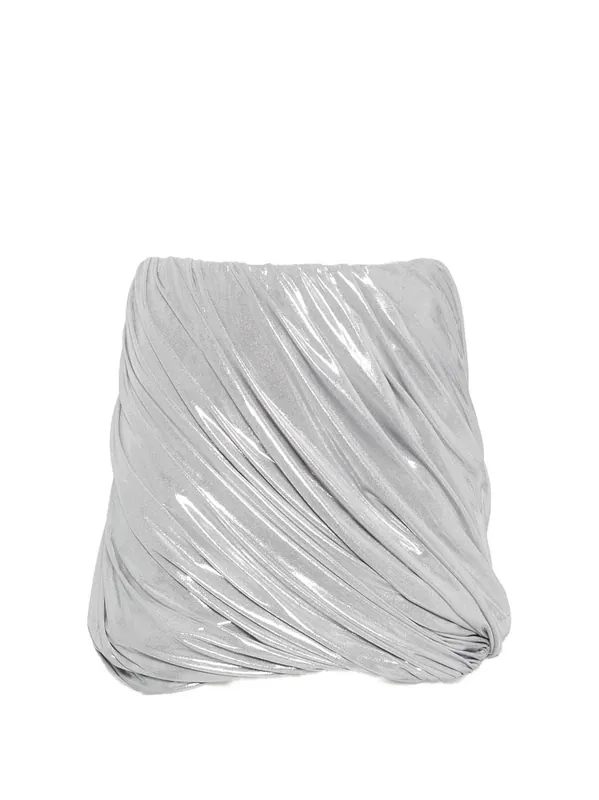 Metallic Draped Mini Skirt - Norma Kamali