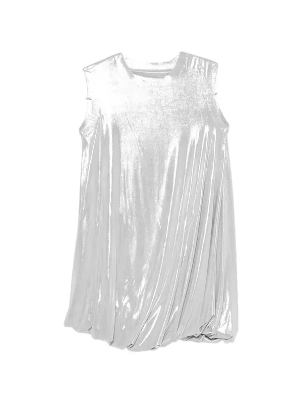 Metallic Draped Mini Dress - Norma Kamali