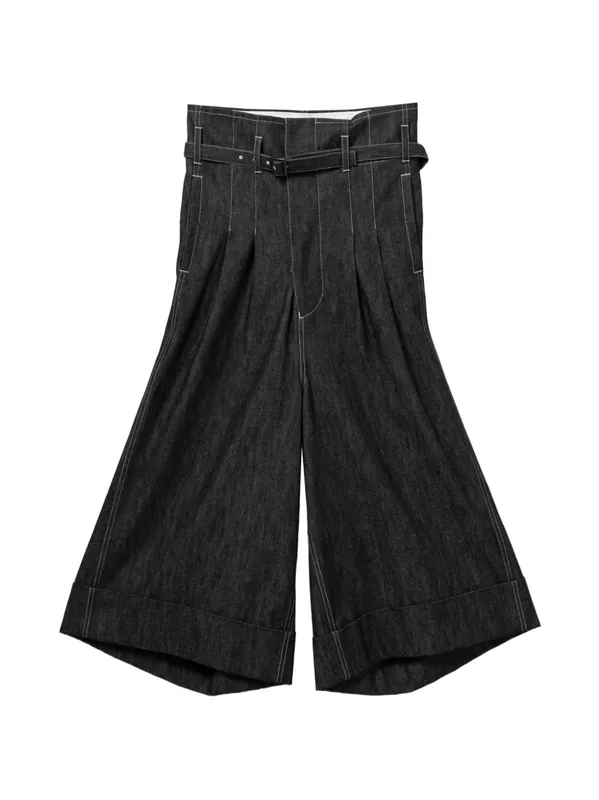Cotton Wide-Leg Trousers