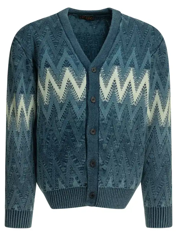 Indigo Yarn Knitwear Blue - Beams Plus