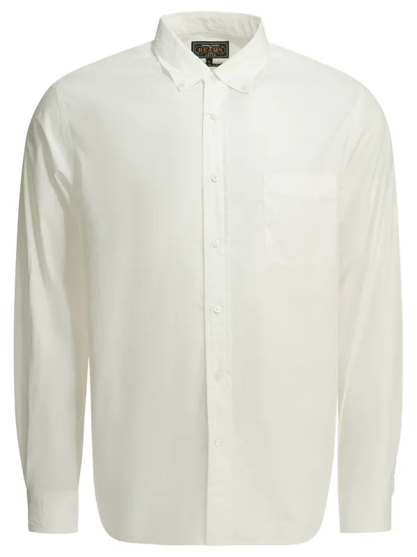 B.D. Color Broad Shirts White - Beams Plus
