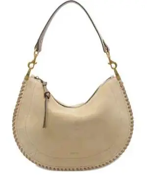 Oskan Shoulder Bag In Soft Suede With Zip Closure. - Isabel Marant