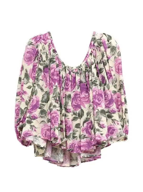 Printed Silk Top - Chloé