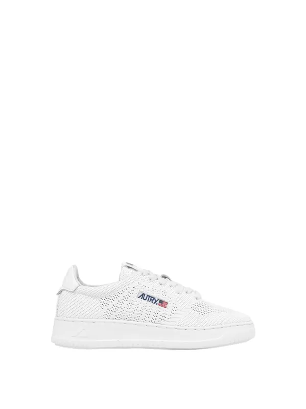Easeknit Low Sneakers In White Fabric - Autry