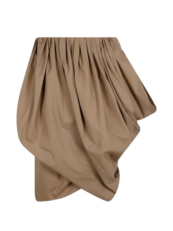 Cotton Drapedi Midi Skirt - Chloé