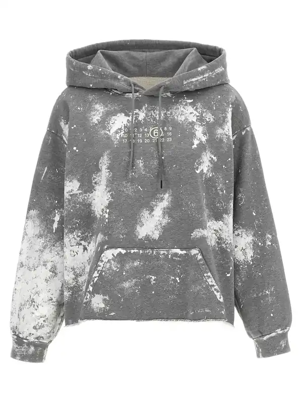 Numeric Signature Mm6 Sweatshirt Gray - MM6 Maison Margiela