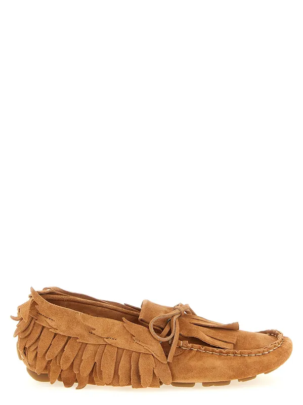 Suede Loafers Brown - Alberta Ferretti