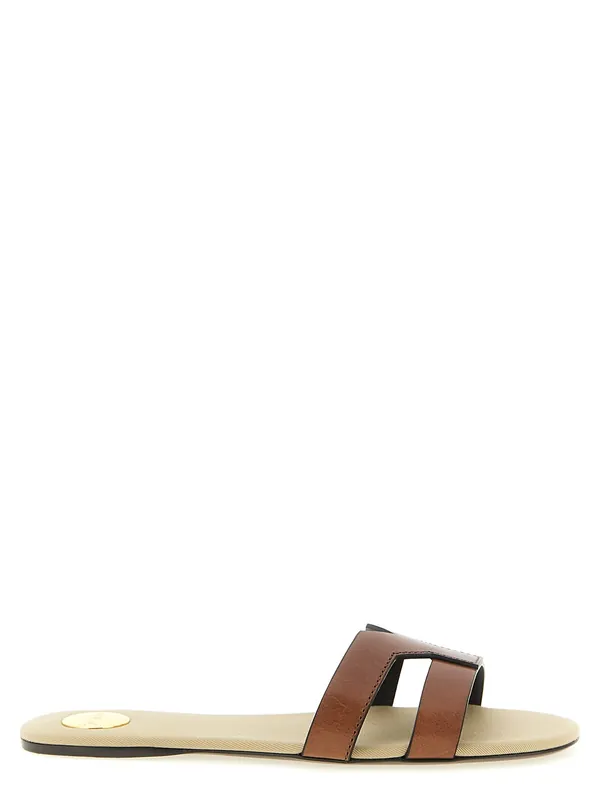 Mabrouka Sandals Brown - Saint Laurent
