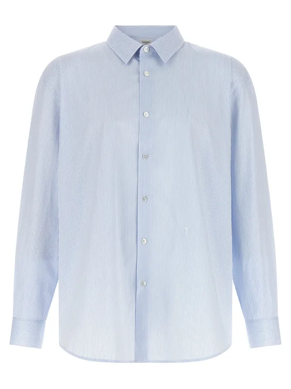 Cassandre Shirt And Blouse Light Blue - Saint Laurent
