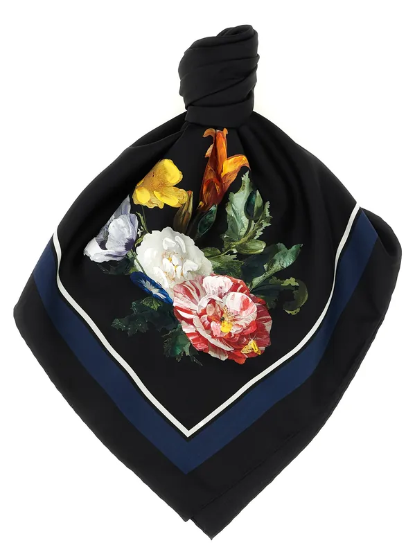 Four Stitches Scarves And Foulards Black - Maison Margiela