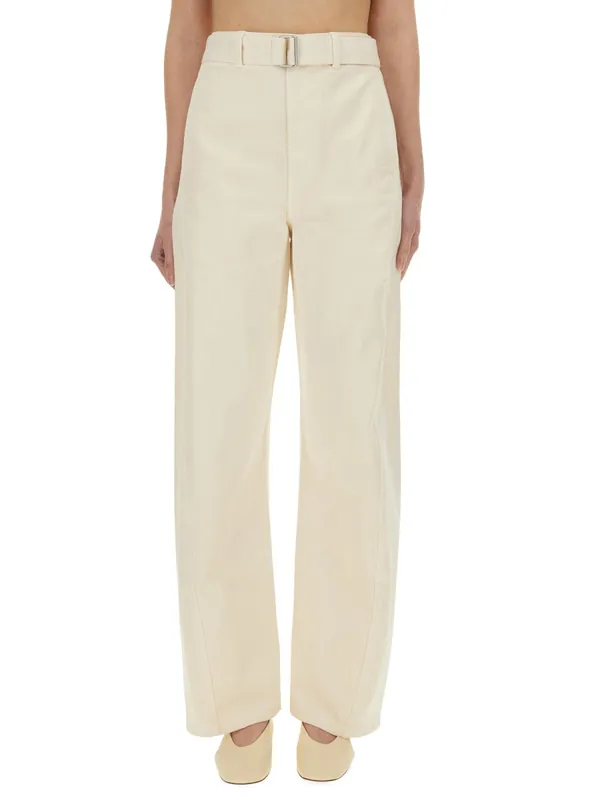 Pants With "Twisted" Belt - Lemaire