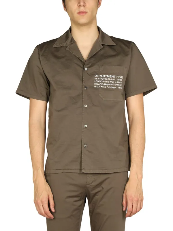 Hawaiian Logo Print Shirt - Department 5