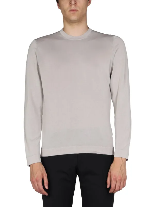 Cotton Crew Neck Sweater - Drumohr