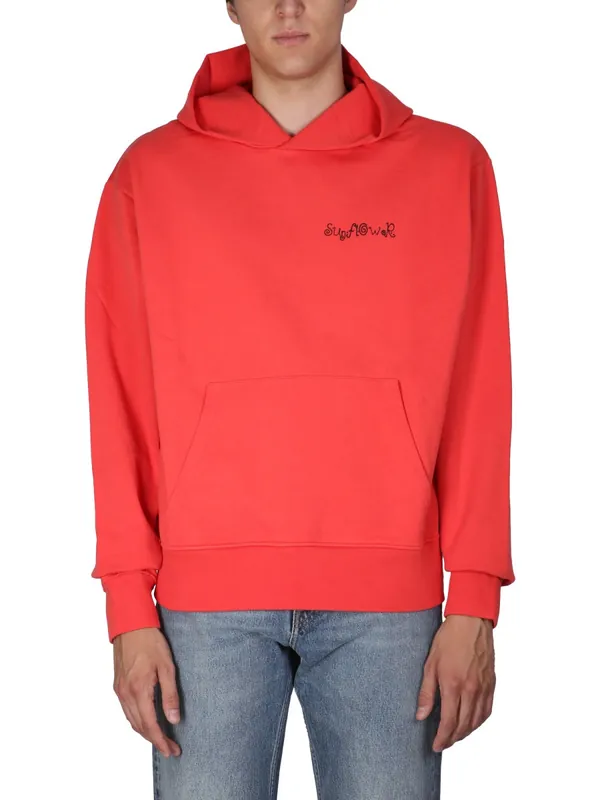 Sweatshirt With Logo Embroidery - Sunflower