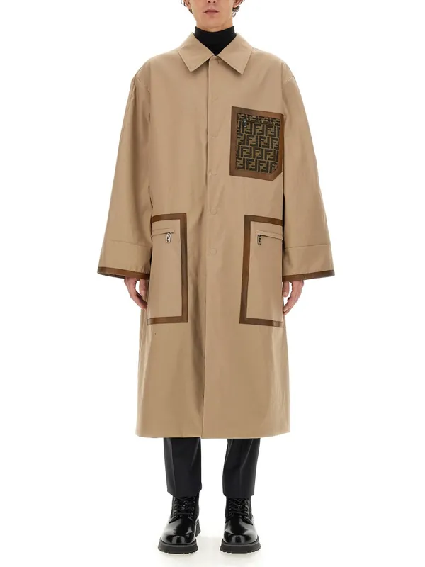 Fabric Trench Coat - Fendi
