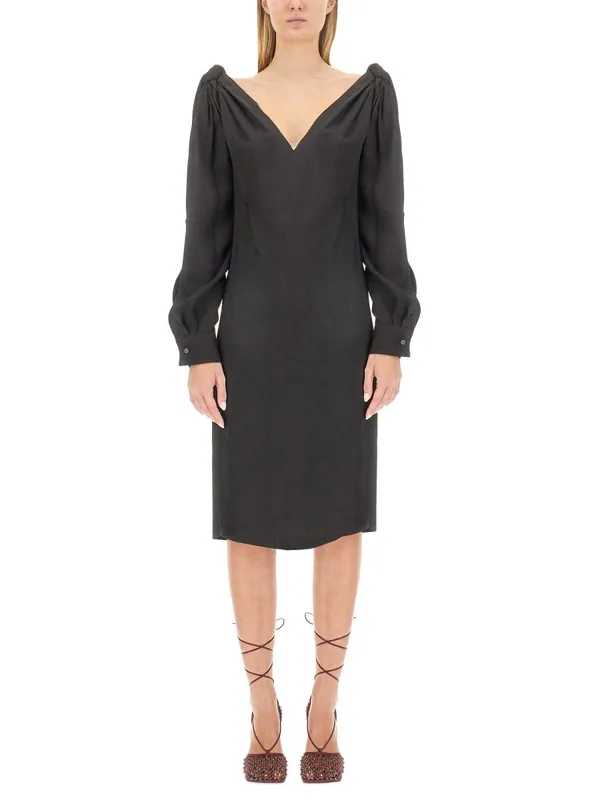 Viscose Midi Dress - Bottega Veneta