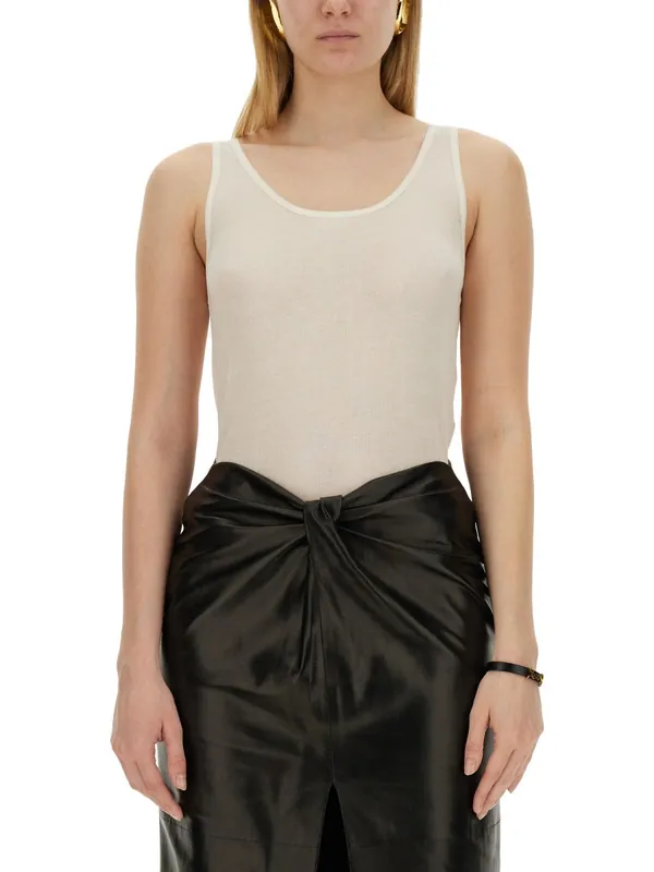 Round Neckline Tank Top - Saint Laurent