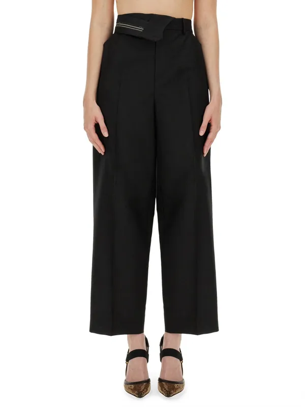Pants With Asymmetrical Waist - Fendi