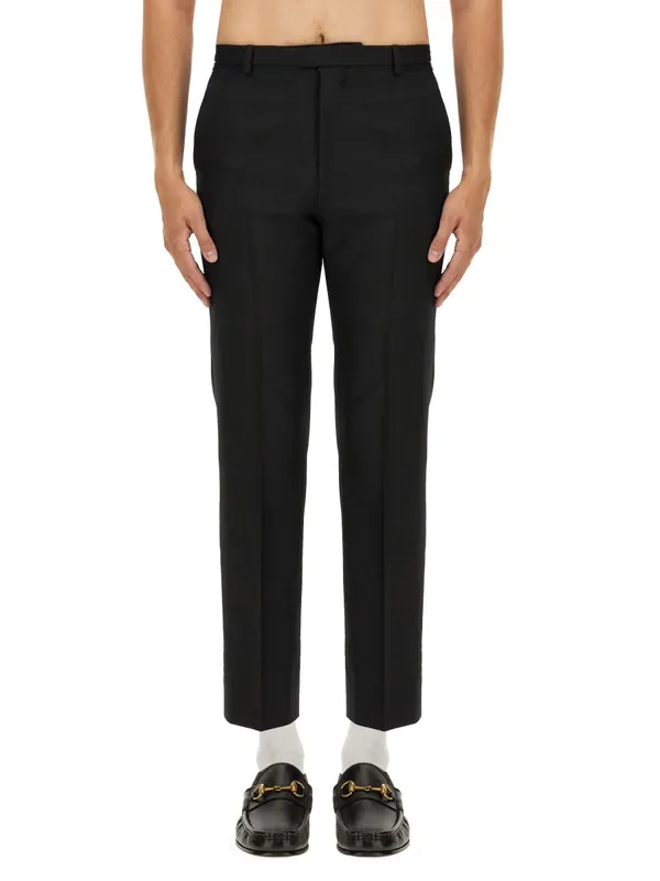 Wool Blend Twill Pants - Gucci